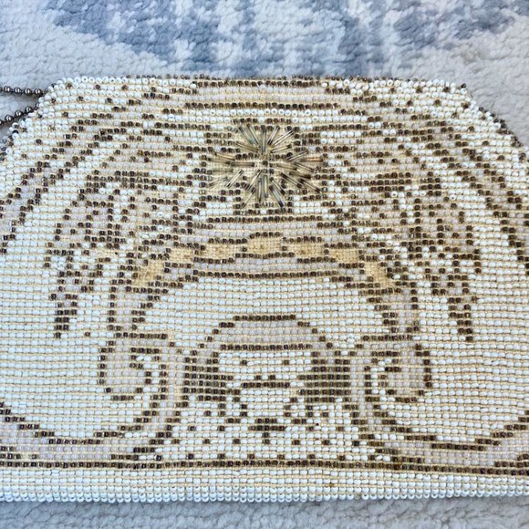 Vintage 1930s Czech Glass Beaded Evening Bag - Picture 2 of 7